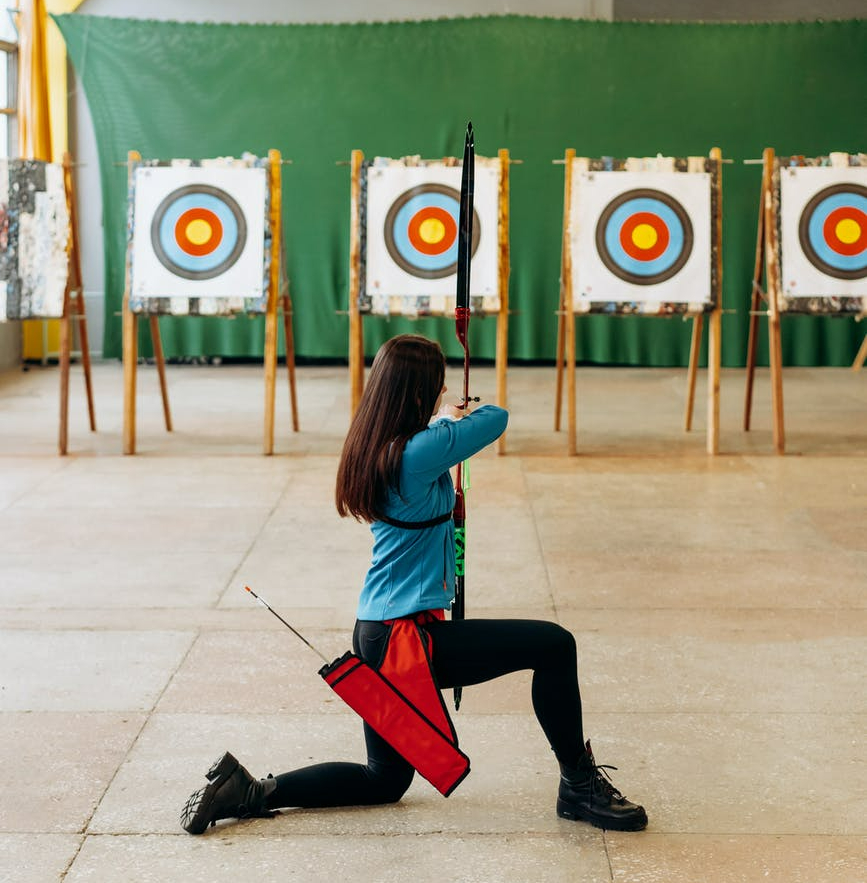 archer aiming on a target